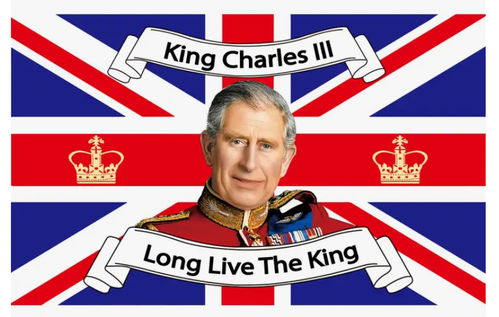 Flagge LONG LIVE THE KING